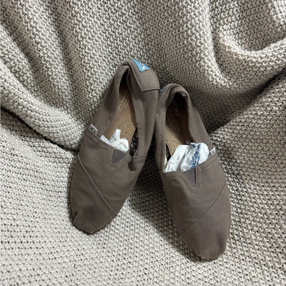 TOMS‎ women's classic canvas Alpargata shoes in the color ash gray. Size 9